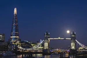 England, London, Tower Bridge and The Shard