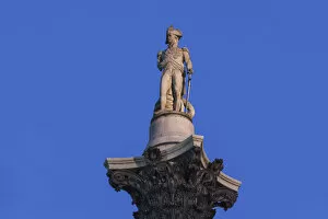 Images Dated 19th February 2020: England, London, Trafalgar Square, Nelsons Column, Statue of Lord Nelson