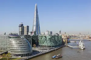 Southwark Prints: England, London, View of Southwark Skyline from Tower Bridge Walkway