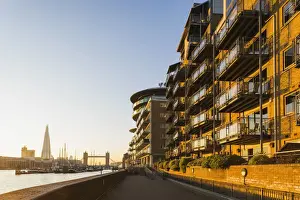 Apartments Prints: England, London, Wapping, Cinnabar Wharf Riverside Residential Apartment Complex