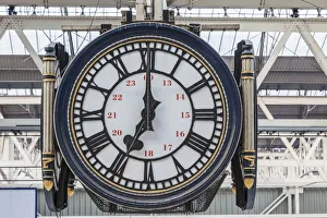 England, London, Waterloo Station, Station Clock