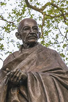 England, London, Westminster, Parliiament Square, The Mahatma Gandhi Statue England, London, Westminster, Parliiament Square, The Mahatma Gandhi Statue