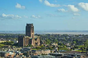 Images Dated 7th January 2016: England, Merseyside, Liverpool, View of Liverpool Cathedral built on St James Mount