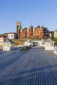 England, Norfolk, Cromer, Town Skyline and Cromer Pier