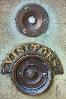 Images Dated 15th July 2013: England, Somerset, Bath, The Circus, Old Doorbell Detail