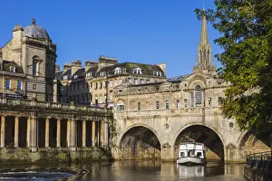 Bath Prints: England, Somerset, Bath, Pultney Bridge and River Avon