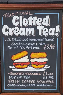 England, Somerset, Weston-Super-Mare, Restaurant Sign Board Advertising Traditional England, Somerset, Weston-Super-Mare, Restaurant Sign Board Advertising Traditional