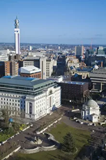 Images Dated 26th February 2009: England, West Midlands, Birmingham, View of city center, Centernary Square, Baskerville