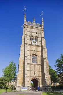 Worcestershire Prints: England, Worcestershire, Cotswolds, Evesham, Evesham Abbey, Abbey Bell Tower