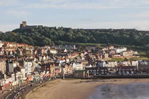 Images Dated 17th December 2014: England, Yorkshire, Scarborough, Town Skyline and Castle