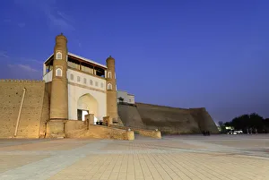 Walled City Prints: Entrance to the Ark fortress. Bukhara, a UNESCO World Heritage Site. Uzbekistan