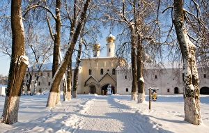 Entrance to the Bogorodichno-Uspenskij Monastery, Tikhvin, Leningrad region, Russia Entrance to the Bogorodichno-Uspenskij Monastery, Tikhvin, Leningrad region, Russia