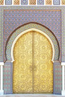 Doorway Prints: One of the entrance doors of the Fez Royal Palace (Dar El-Makhzen)