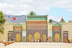 Royal Palace Prints: The entrance doors of the Fez Royal Palace (Dar El-Makhzen)