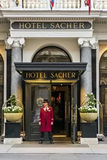 Vienna Gallery: Entrance at Hotel Sacher, Vienna, Austria