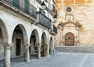 Trujillo Prints: Entrance to the Iglesia de San Martin (the Church of San Martin) on the Plaza Mayor of Trujillo