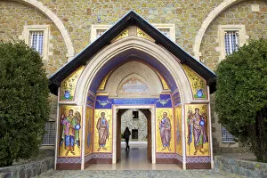 Images Dated 18th February 2016: Entrance to Kykkos Monastery, Kykkos, Troodos Mountains, Cyprus, Eastern Mediterranean