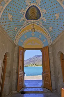 Entrance To Moni Taxiarchi Michail Panormitis Monastery, Panormitis Bay, Symi, Dodecanese