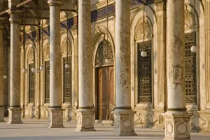 Moslem Gallery: The entrance to the Ottoman style mosque of Mohammed