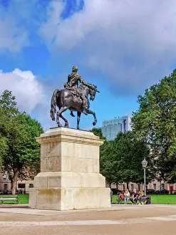 Equestrian Prints: Equestrian Statue of William III, Queen Square, Bristol, England, United Kingdom