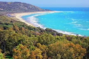 Images Dated 12th June 2023: Eraclea Minoa beach, elevated view, Cattolica Eraclea, Agrigento district, Sicily, Italy