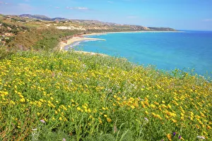 Images Dated 12th June 2023: Eraclea Minoa beach, top view, Cattolica Eraclea, Agrigento district, Sicily, Italy