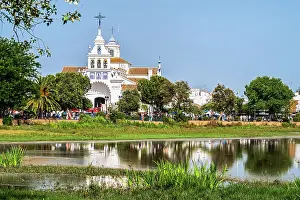 Rocio Prints: Ermita de la Virgen del Rocio, El Rocio, Huelva, Andalusia, Spain