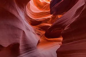 Tranquil Tranquility Prints: Eroded Navajo Sandstone in the Lower Antelope Canyon, Page, Arizona, USA