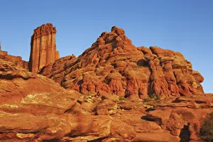 Grand Prints: Erosion landscape at Fisher Towers - USA, Utah, Grand, Moab, CastleValley