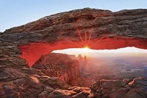 Erosion Landscape Prints: Erosion landscape at Mesa Arch - USA, Utah, San Juan, Canyonlands
