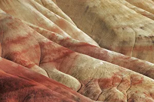 Painted Hills Prints: Erosion landscape in Painted Hills - USA, Oregon, Wheeler