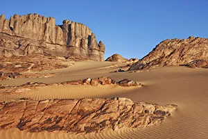 Erosion landscape in Tassili du Hoggar - Algeria, Tassili Hoggar, Tin Akaschaker - Sahara