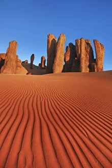 Erosion landscape in Tassili du Hoggar - Algeria, Tassili Hoggar, Tin Akaschaker - Sahara