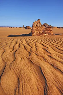 Erosion landscape in Tassili du Hoggar - Algeria, Tassili Hoggar, Tagrera - Sahara