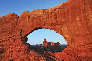 Grand Prints: Erosion landscape Turret Arch seen through Northern Window - USA, Utah, Grand