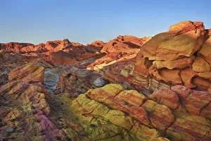 Erosion landscape in Valley of Fire - USA, Nevada, Clark, Valley Of Fire