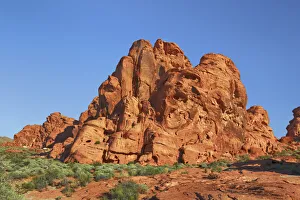 Erosion landscape in Valley of Fire - USA, Nevada, Clark, Valley Of Fire