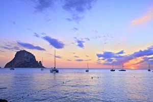 Es Vedra at Sunset, Cala daA┬ÇA┬ÖHort, Ibiza, Balearic Islands, Spain