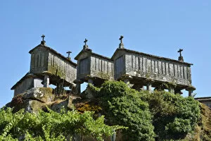 Images Dated 3rd September 2015: Espigueiros, the old and traditional stone granaries of Soajo. Peneda Geres National Park