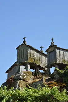 Alto Minho Prints: Espigueiros, the old and traditional stone granaries of Soajo. Peneda Geres National Park