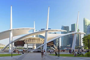 Images Dated 13th September 2023: Esplanade Outdoor Theatre on waterfront, Marina Bay, Singapore
