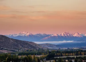 Welsh Settlement Prints: Esquel at sunrise, elevated view, Chubut Province, Patagonia, Argentina
