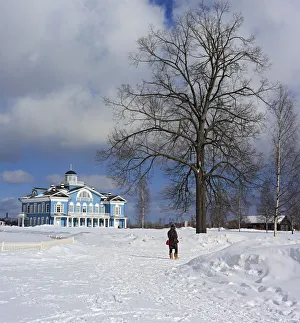 1800s Prints: Estate house (1800s), Gorka Galskikh, Cherepovets, Vologda region, Russia