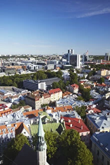 Images Dated 5th January 2010: Estonia, Tallinn, View Of Lower Town With Business District In Background