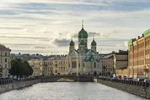 Orthodox Prints: The Estonian Orthodox Holy Church of Saint Isidore on Griboyedov Canal. Saint Petersburg
