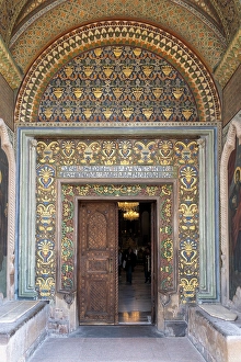 Armenia Prints: Etchmiadzin Cathedral doorway, , Armenia