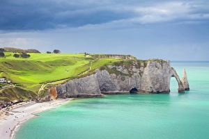 English Channel Prints: Etretat, Octeville sur Mer, Le Havre, Seine Maritime, Normandy, France