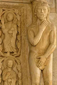 Europe, Balkan, Croatia, Trogir, Detail of Cathedral