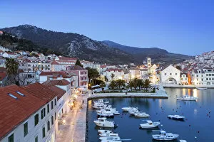 Croatian Collection: Europe, Balkans, Croatia, Hvar, Hvar town, view of the UNESCO World heritage listed
