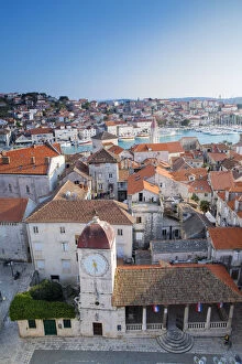 Images Dated 28th August 2015: Europe, Balkans, Croatia, Trogir, view from the bell tower of the cathedral of St